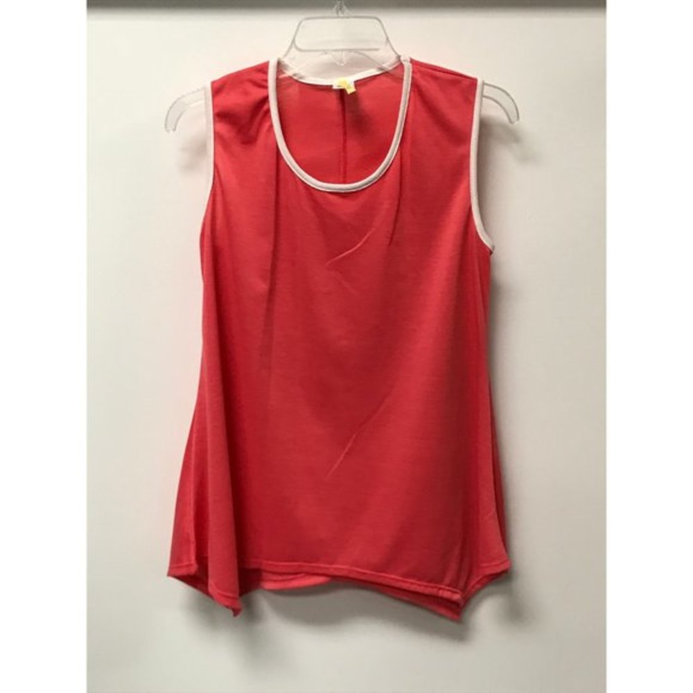 NWOT Coral Handkerchief Hem Trim Detail Tank Top